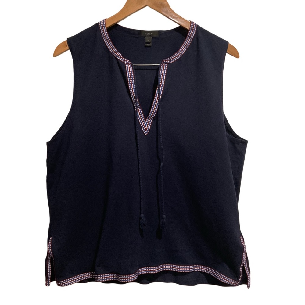 J. Crew Women’s Tank Top Navy Blue V-neck.